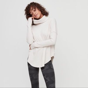 NWOT TNA Waffle Knit Thermal Cowlneck